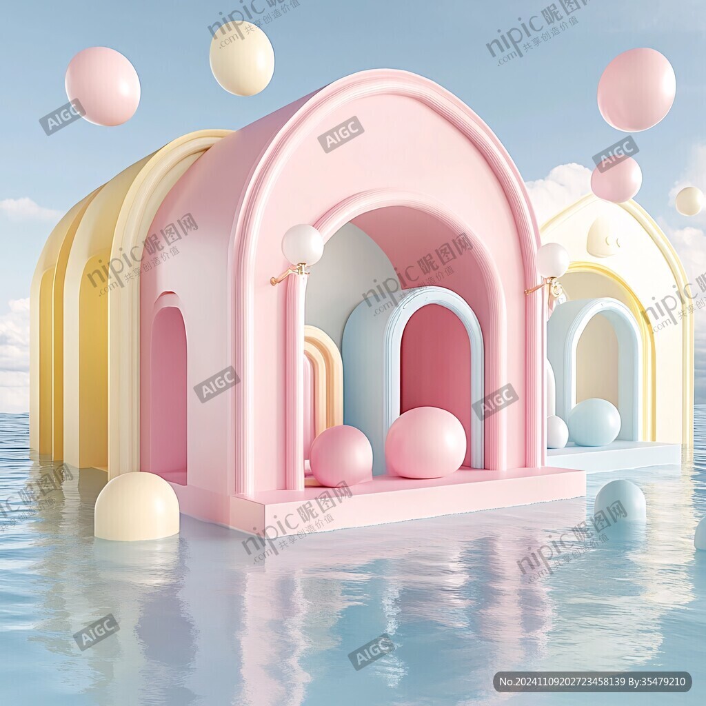 浪浸粉色系美陳