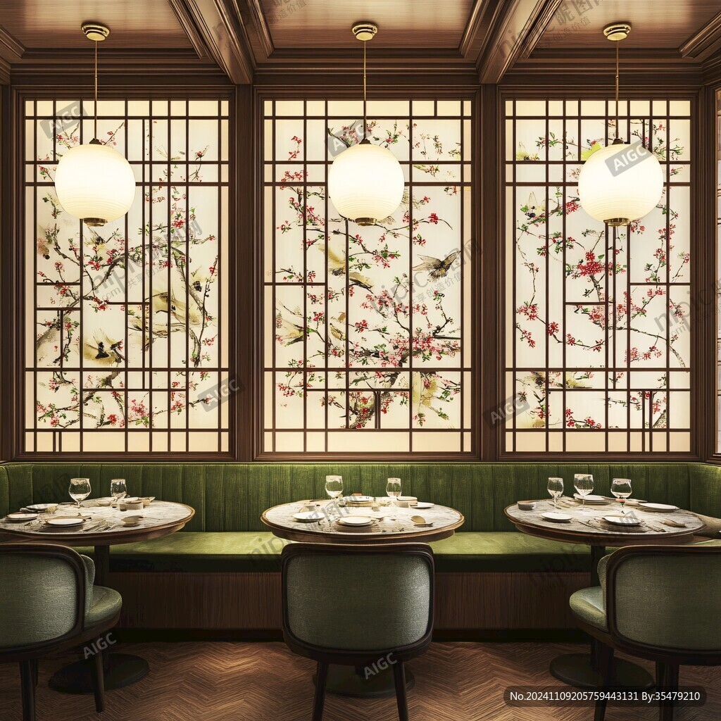 中式餐館窗戶