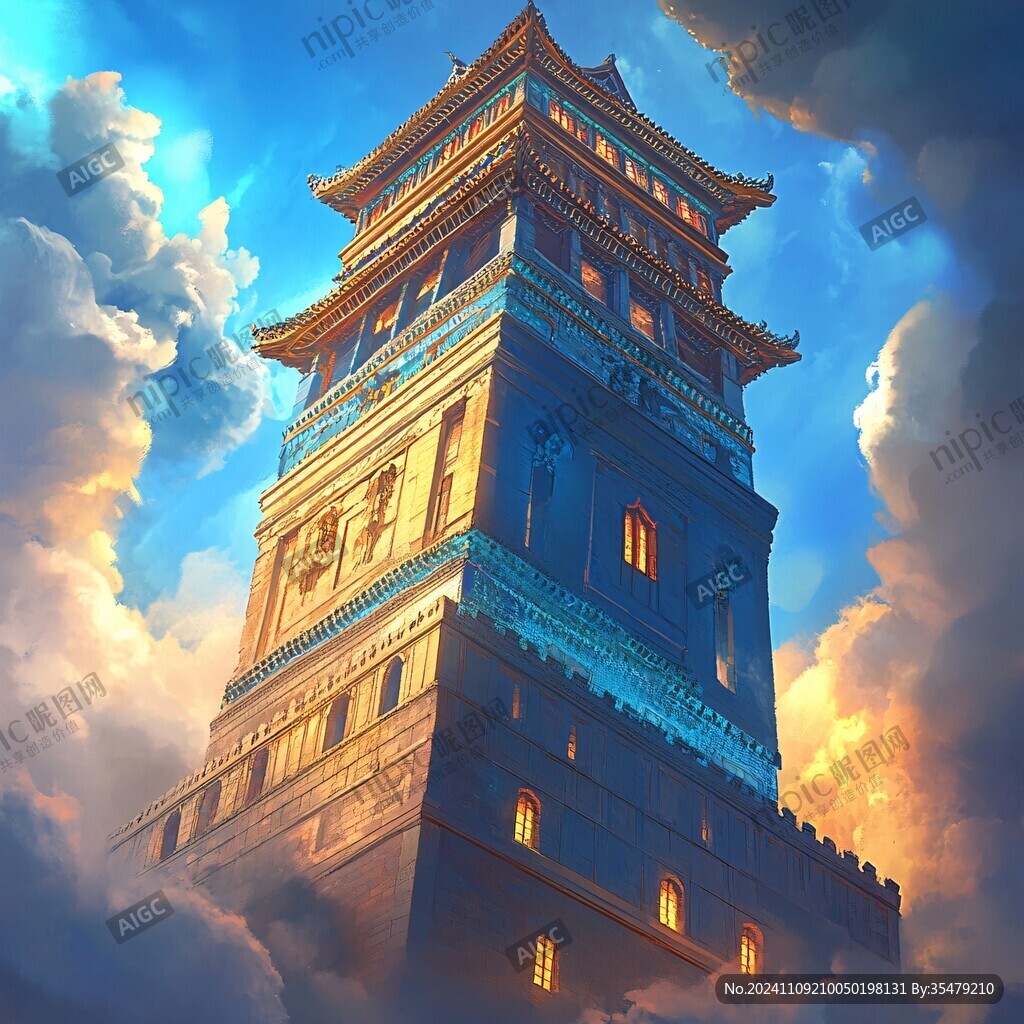 九天樓插畫