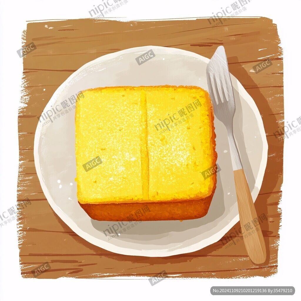 吐司面包片插畫