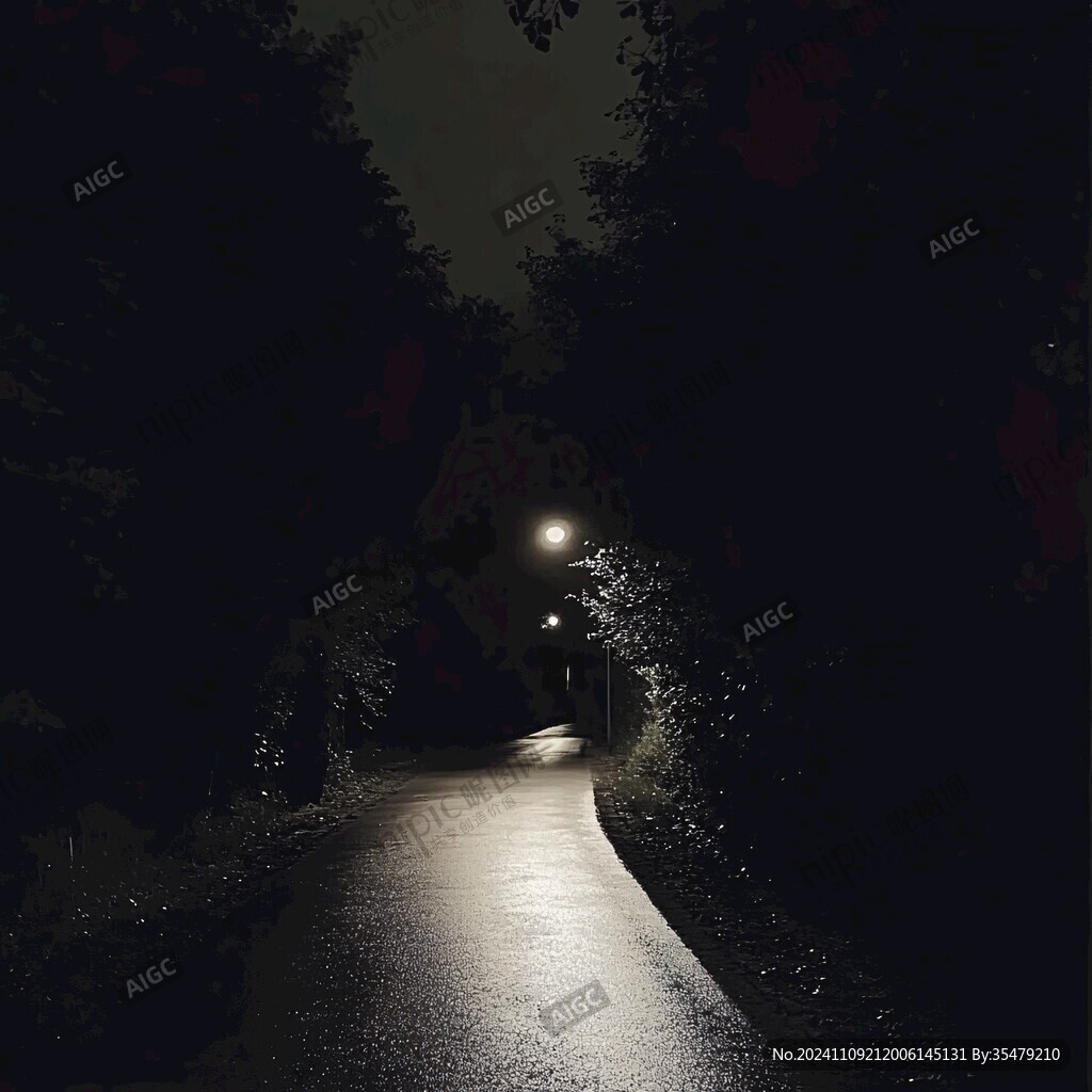 昏暗的馬路