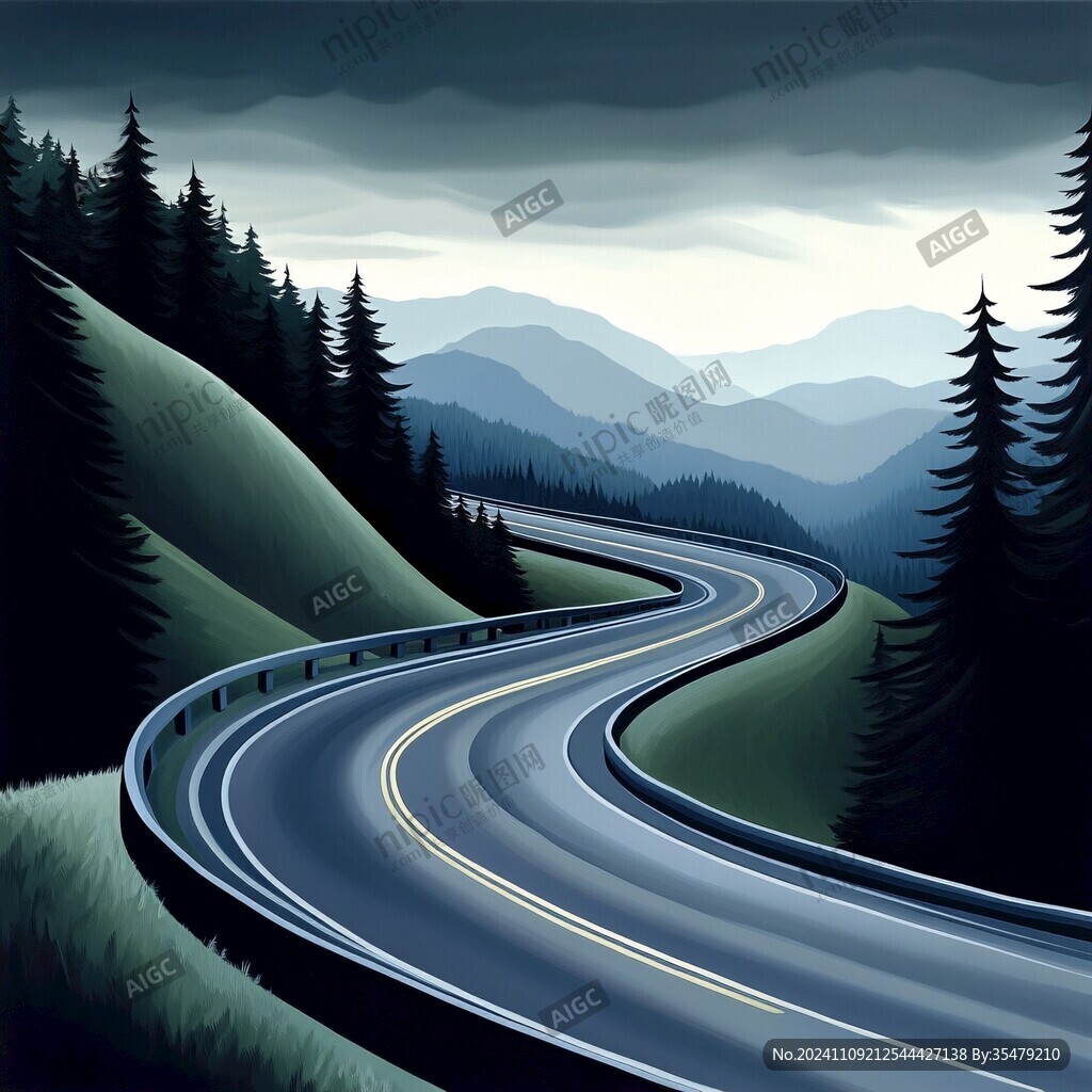 傍晚道路景觀