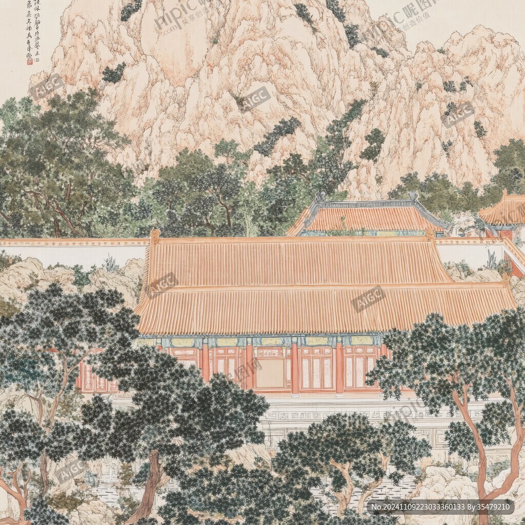 皇宮內(nèi)院故宮山水畫