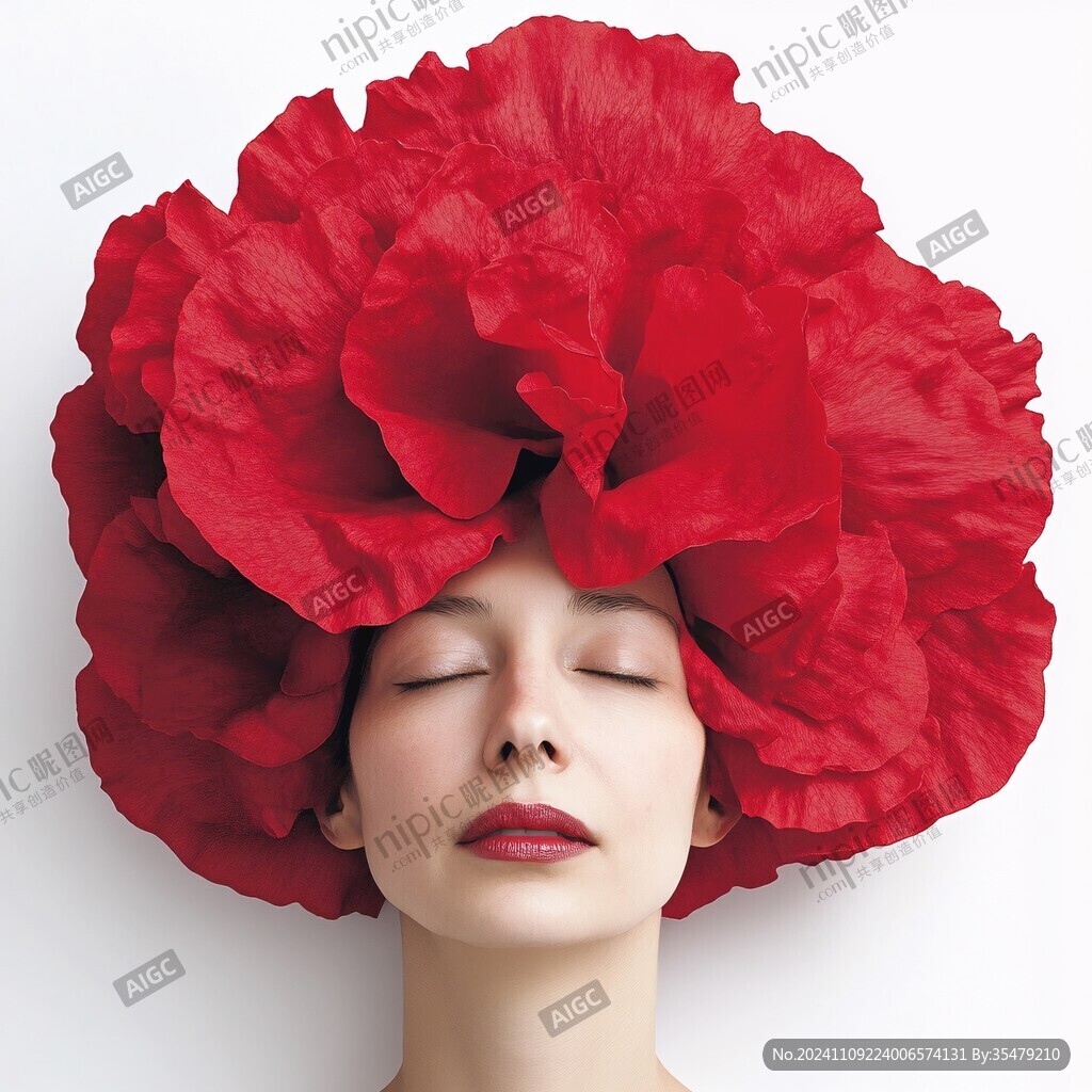 花朵貝殼帽