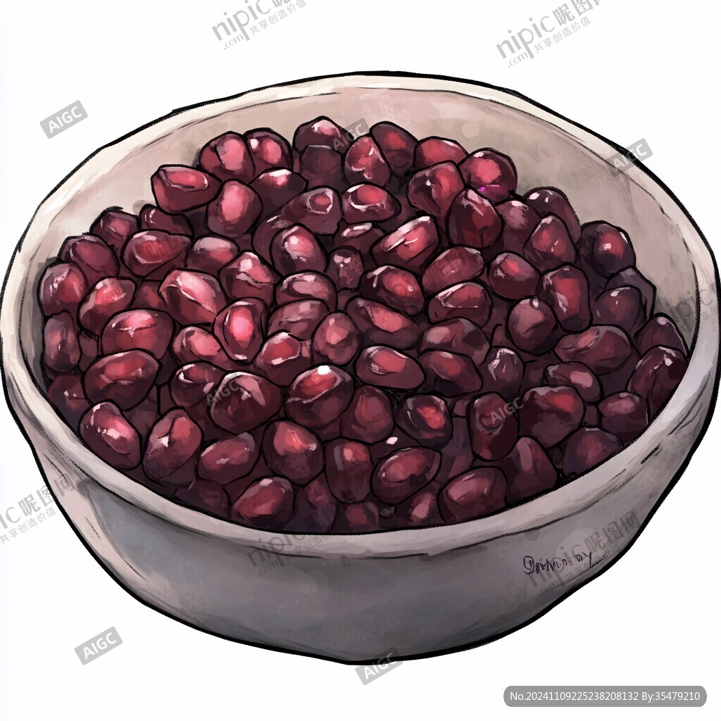 赤小豆插畫