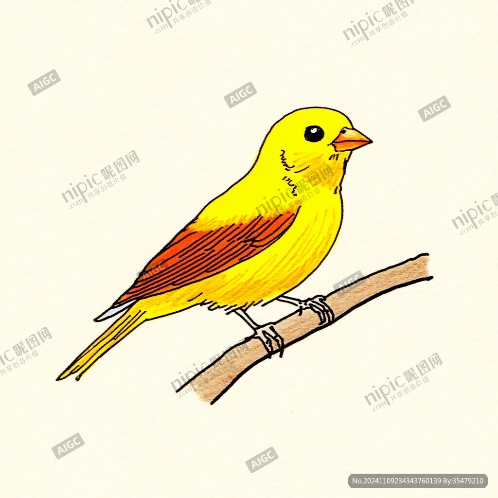 手繪小鳥(niǎo)插畫(huà)