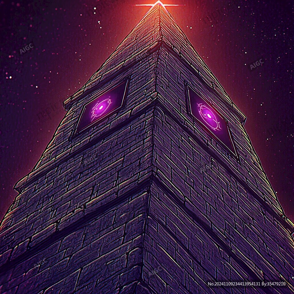 幻想的外星建筑與大窗戶