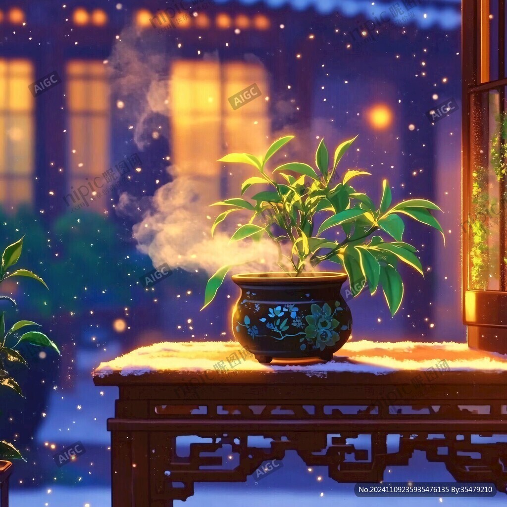 冬天節氣插畫