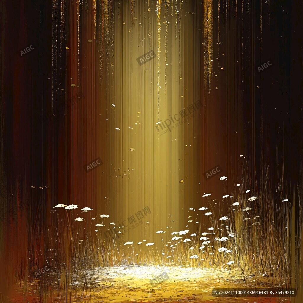 金色光粒子背景圖