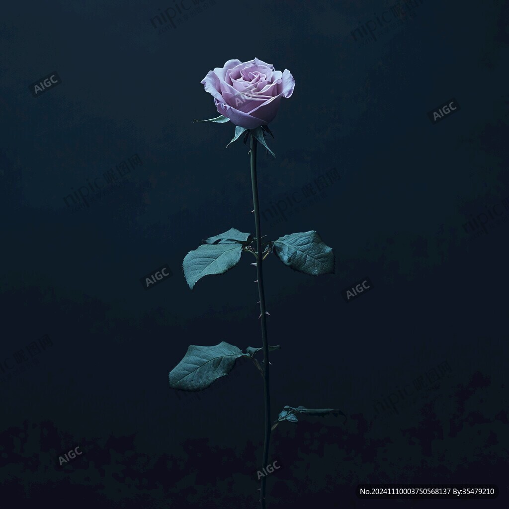 暗色調(diào)荷花