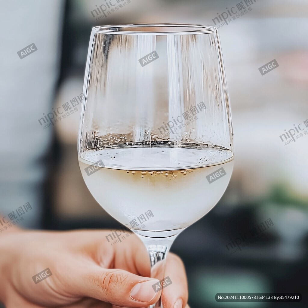高腳白酒杯酒吧開口