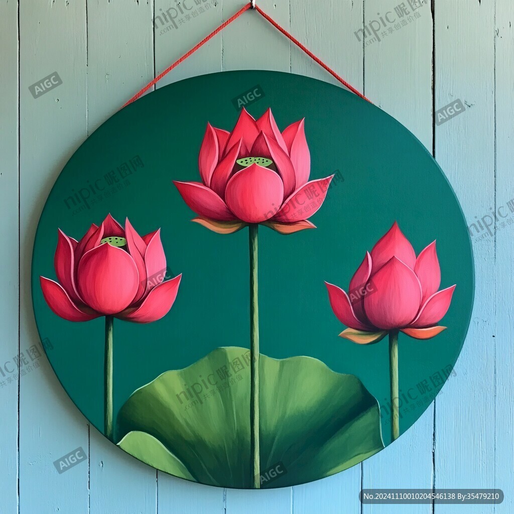 3d立體荷花