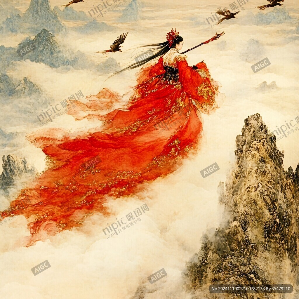 鶴女鶴嘯九天飛天