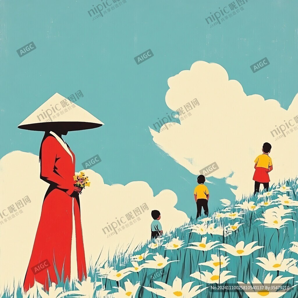 采花插畫