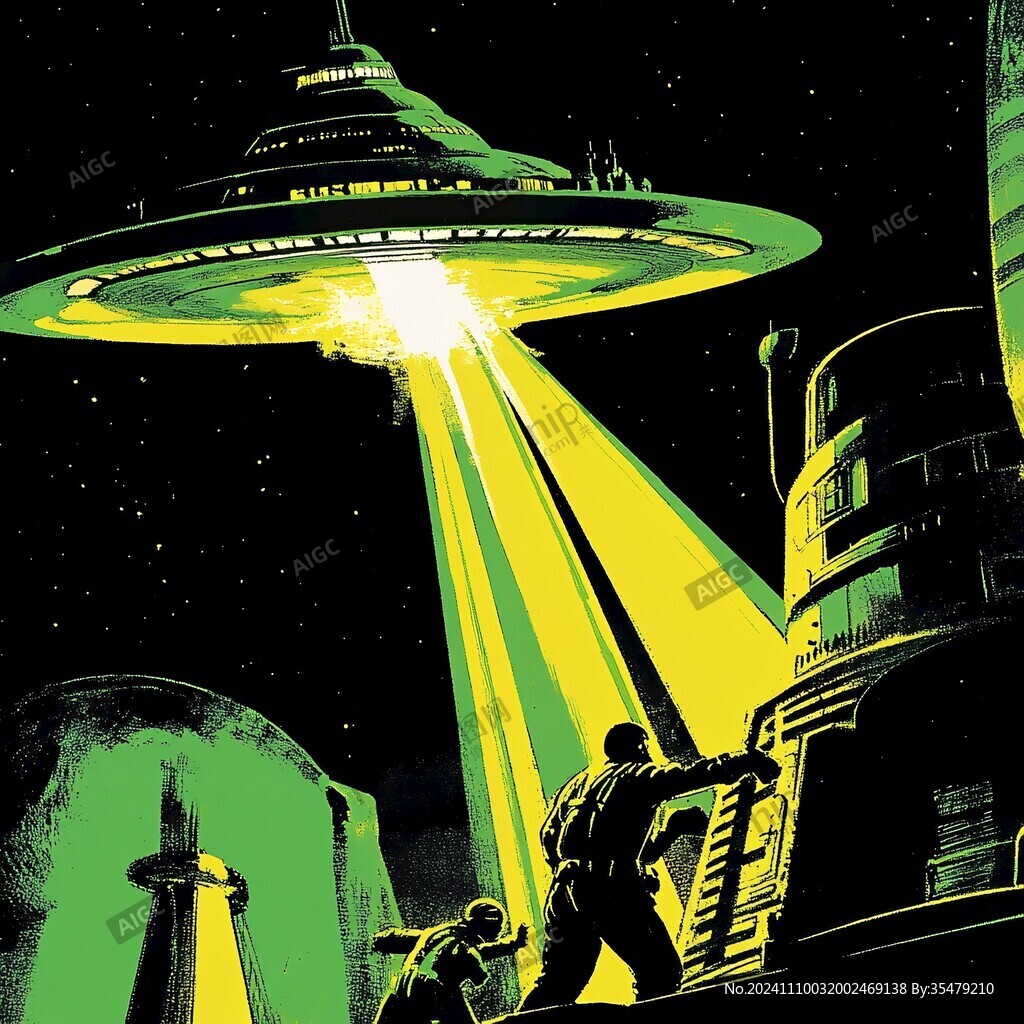 ufo飛碟鉛筆畫