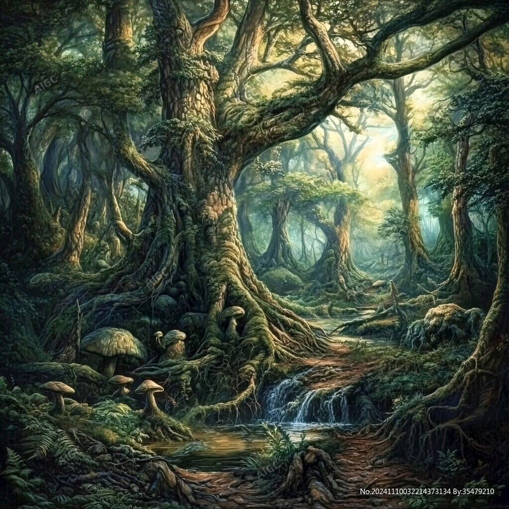 夢幻森林立體畫