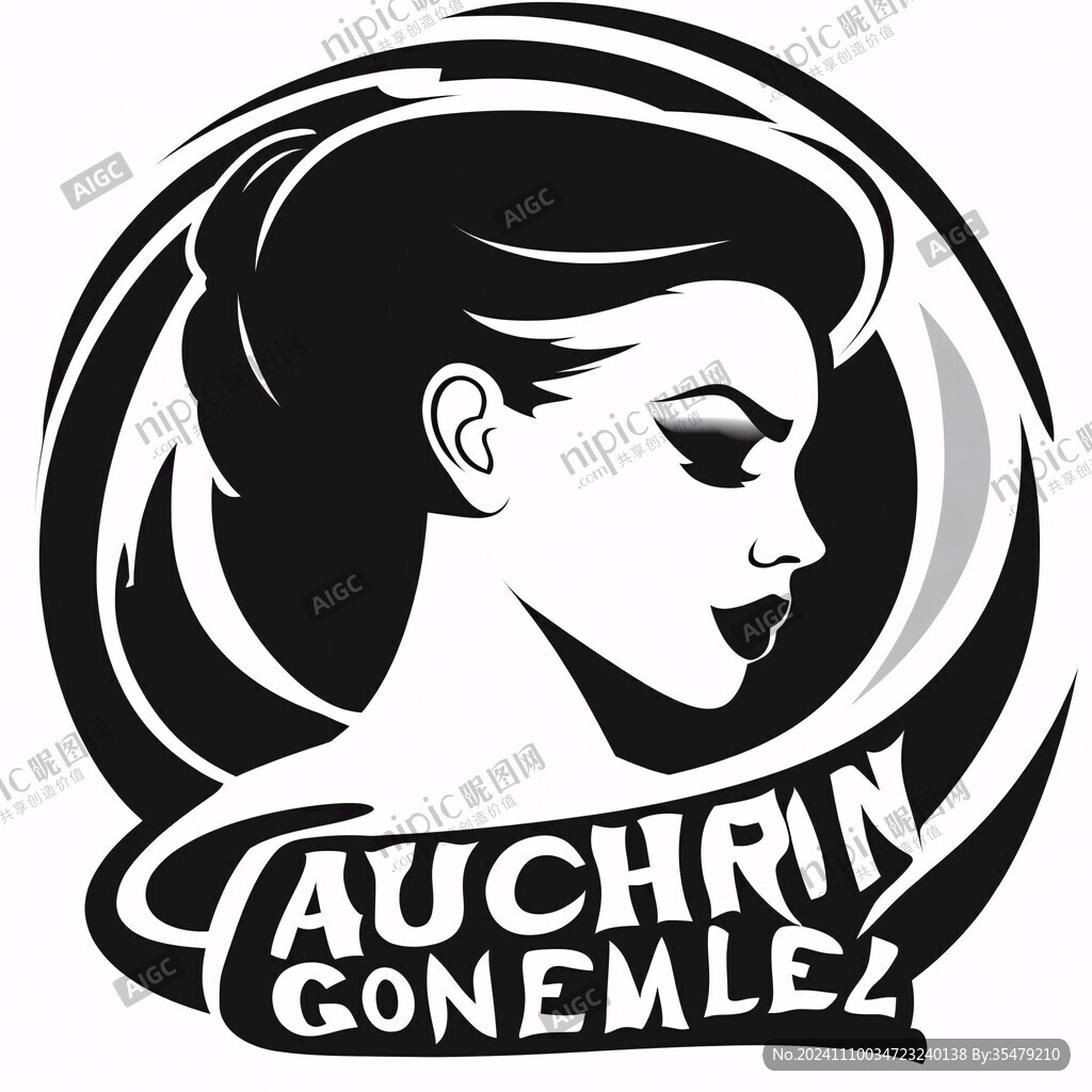 復古美女logo