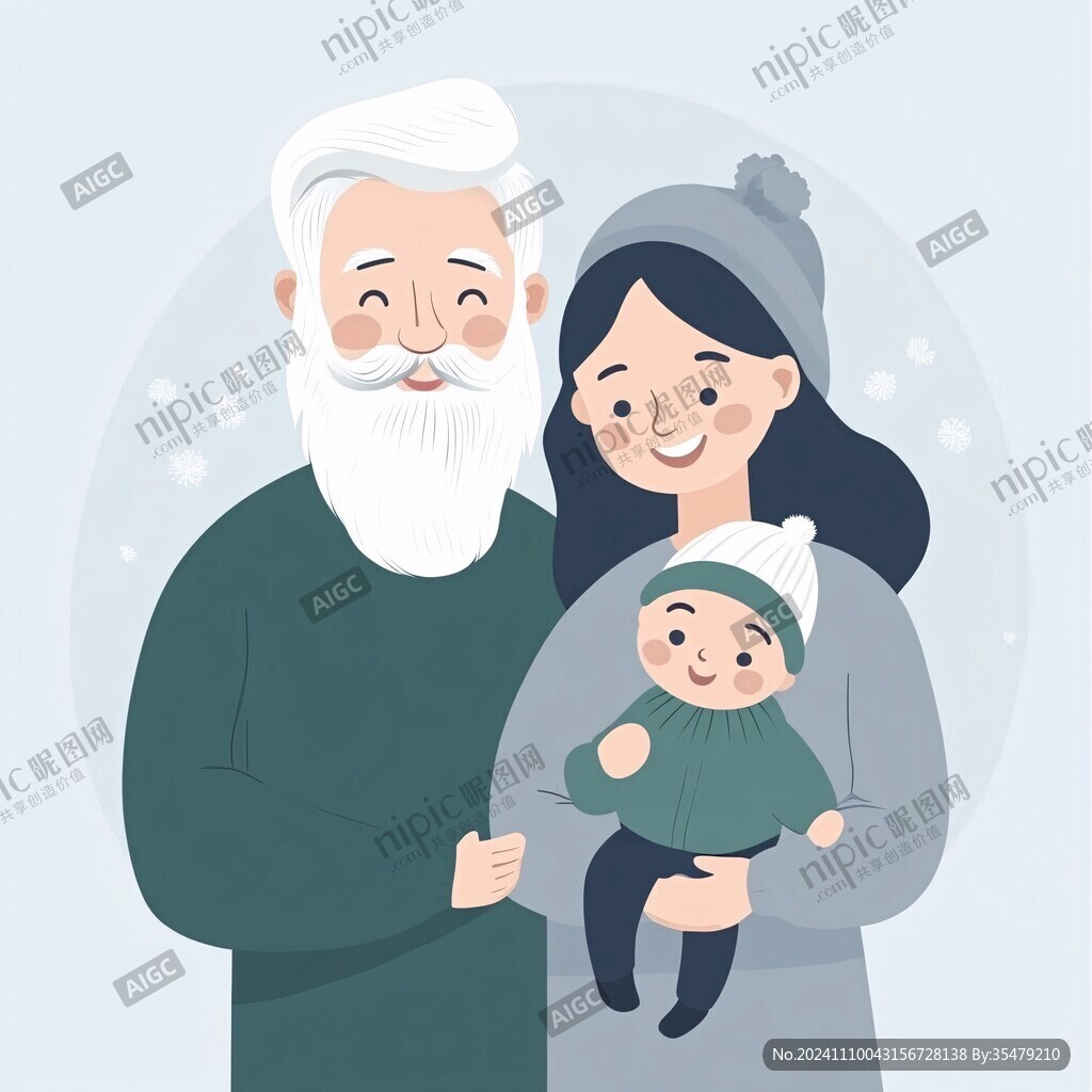 全家福插畫