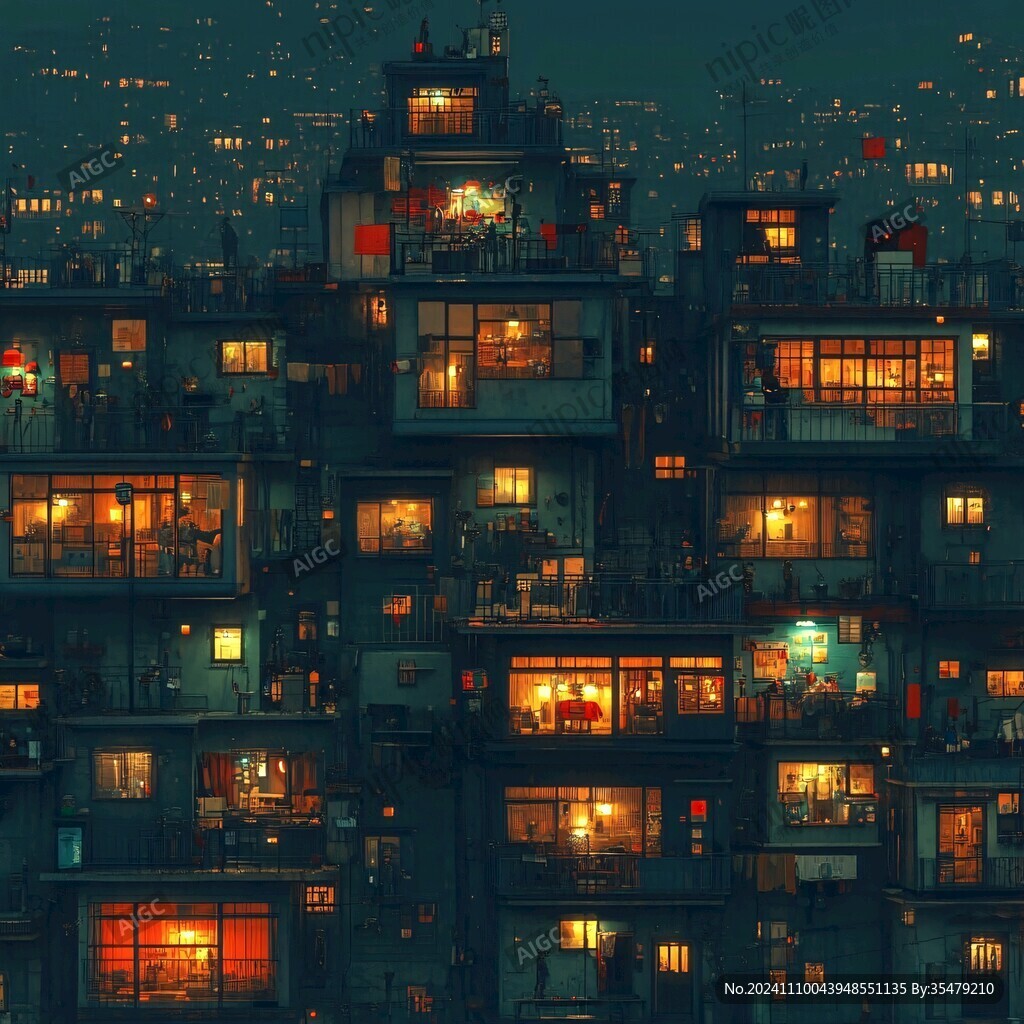 擁擠住房
