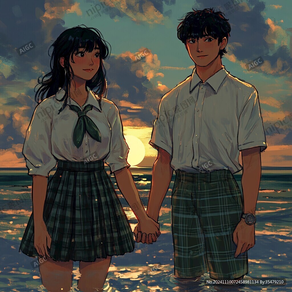 海邊男女生
