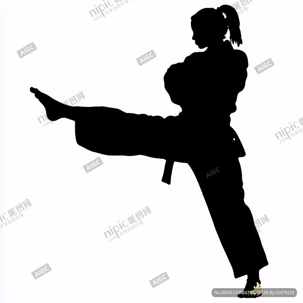 跆拳道動作武術動作