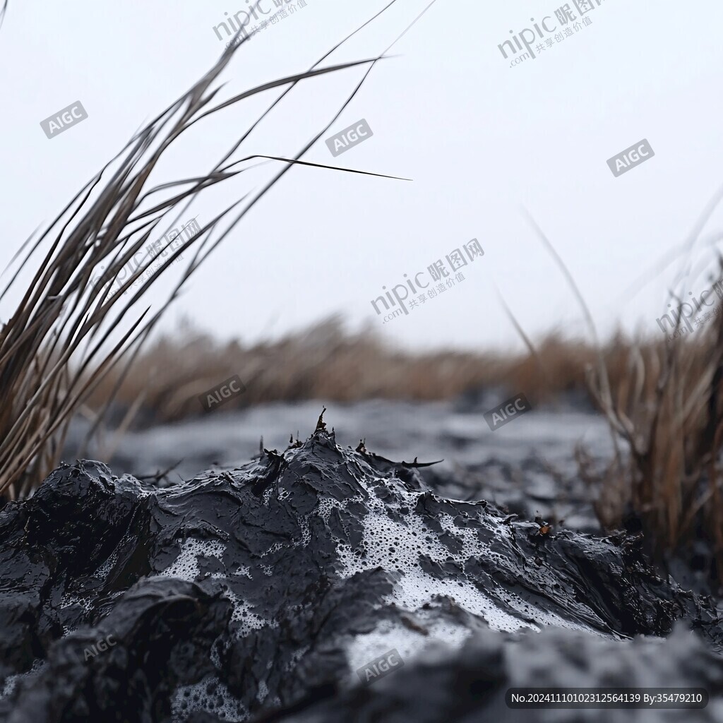水珠與枯草