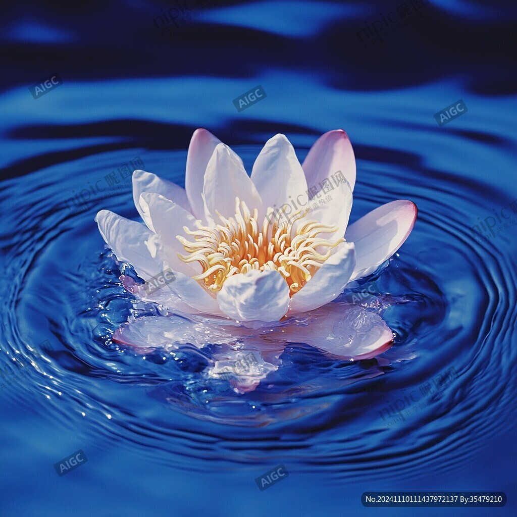 水面漂浮的花兒