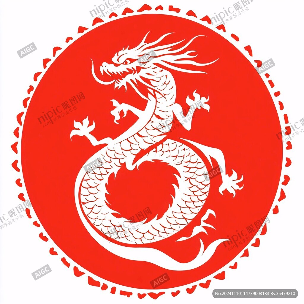 圓形龍中國龍卡通龍