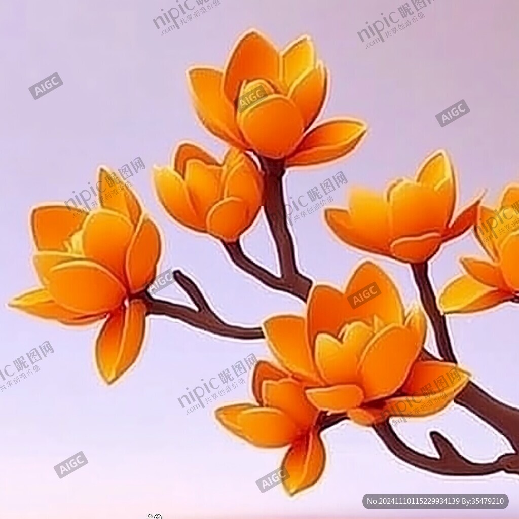 3d立體玉蘭花