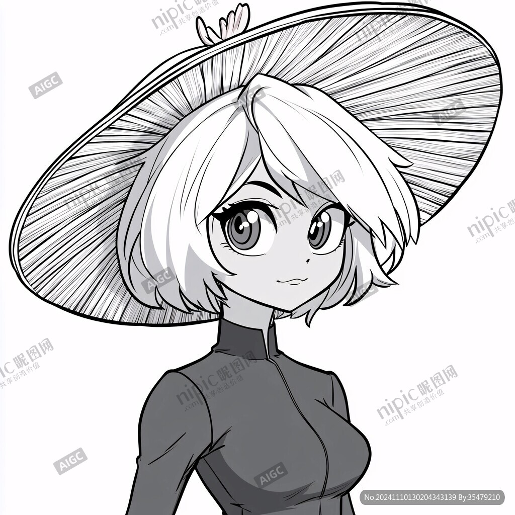 黎族女孩線稿