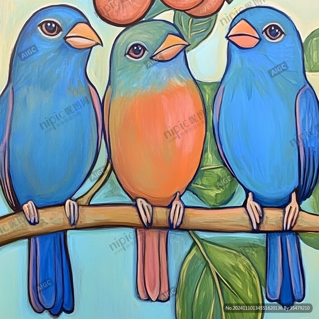手繪壁畫鳥