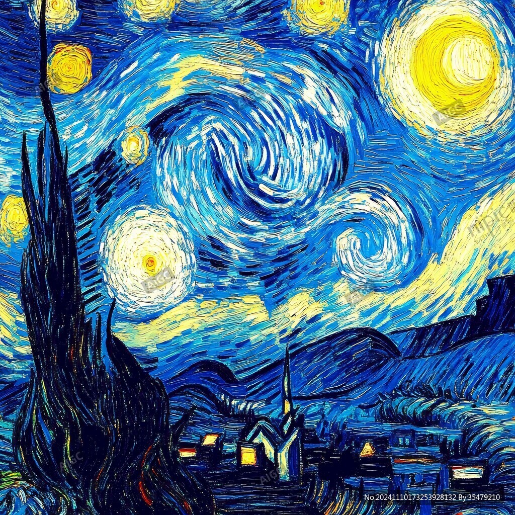 梵高星空畫風