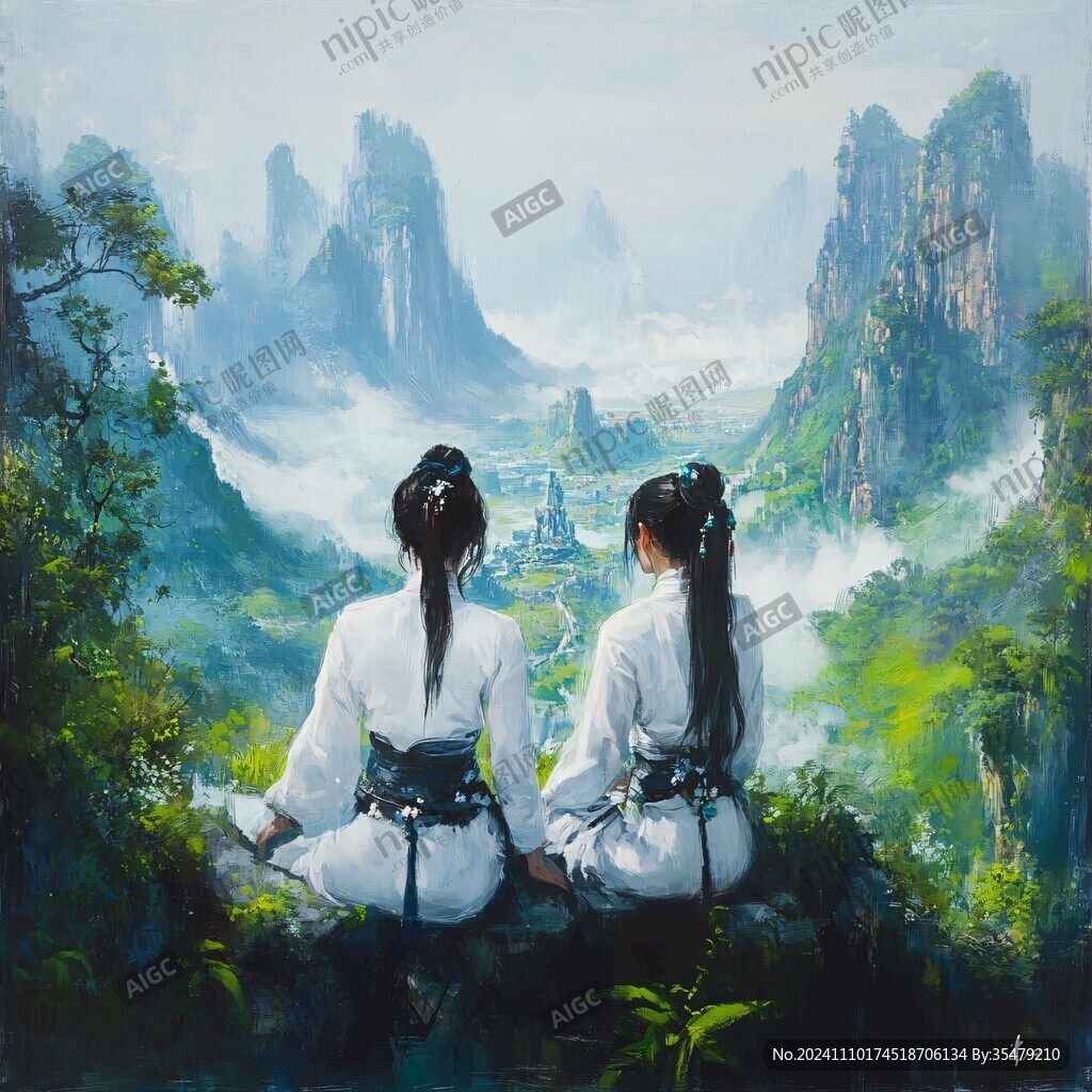 九華山油畫