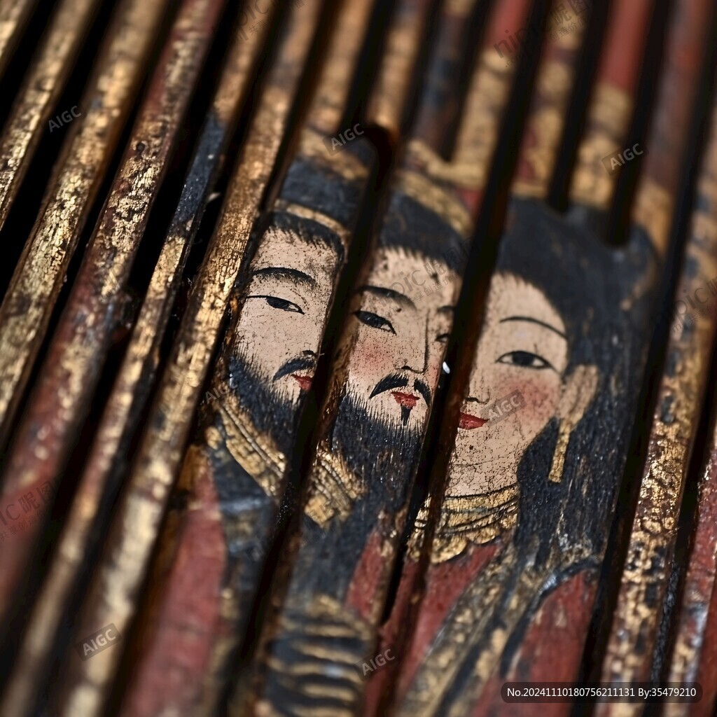 紅漆繪排簫