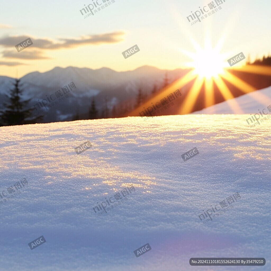 雪地陽光太陽生長