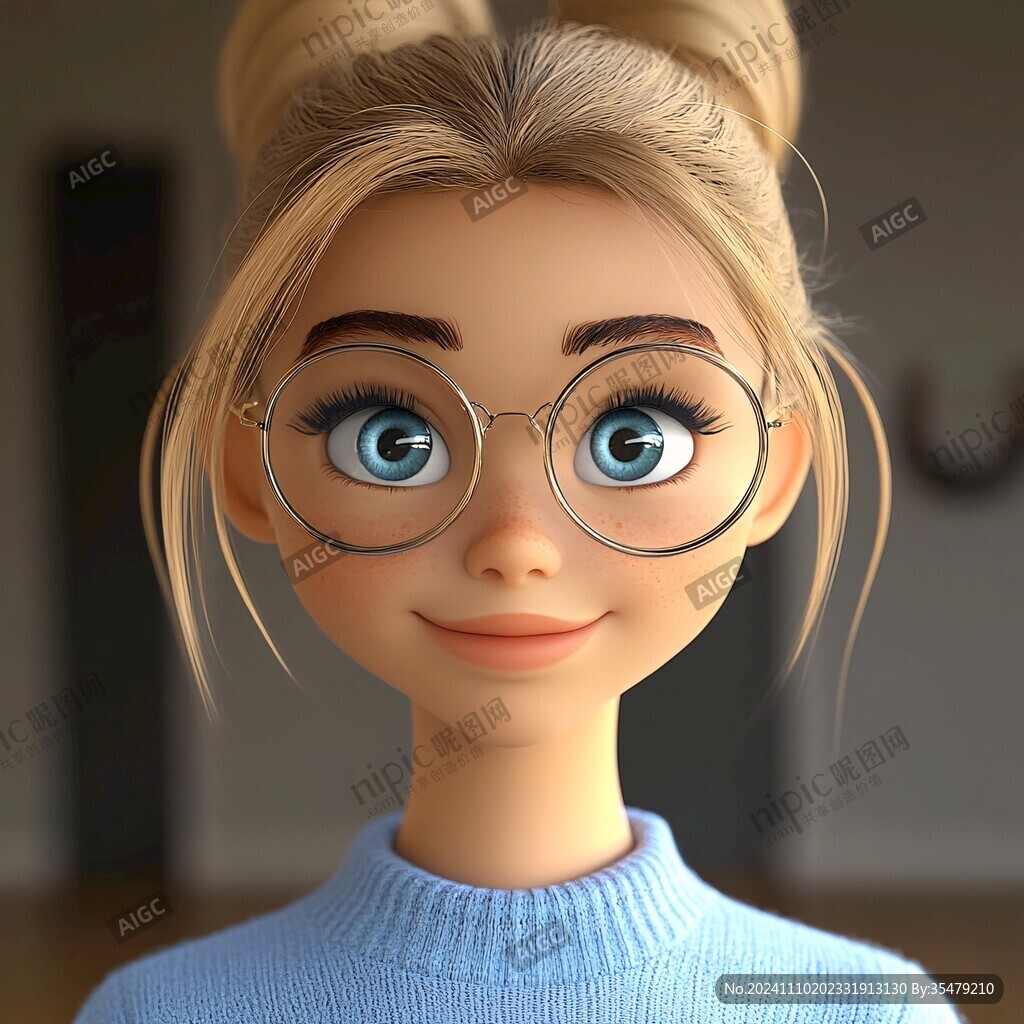 3d卡通女孩