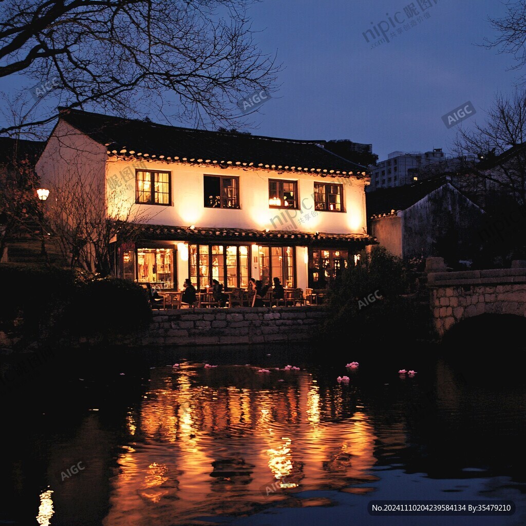 青芝塢民宿夜景