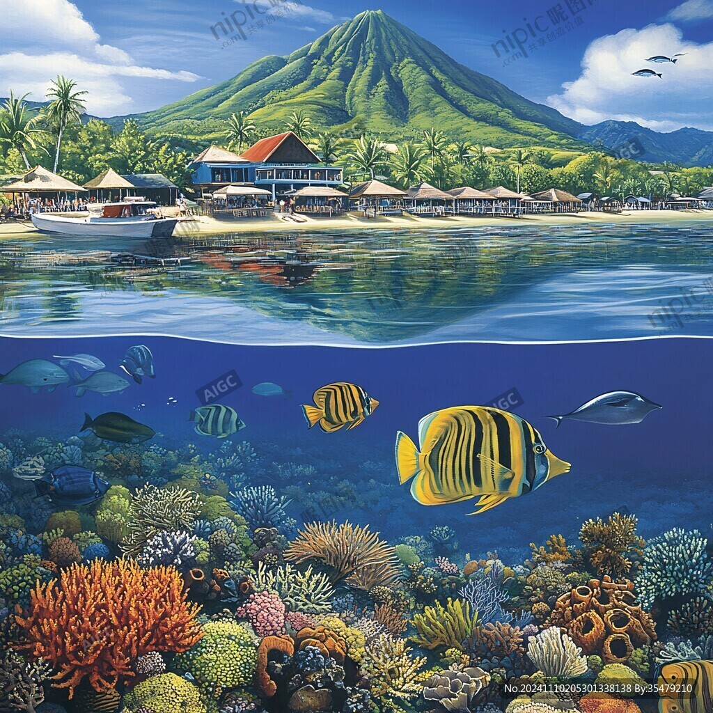 手繪海洋世界場(chǎng)景
