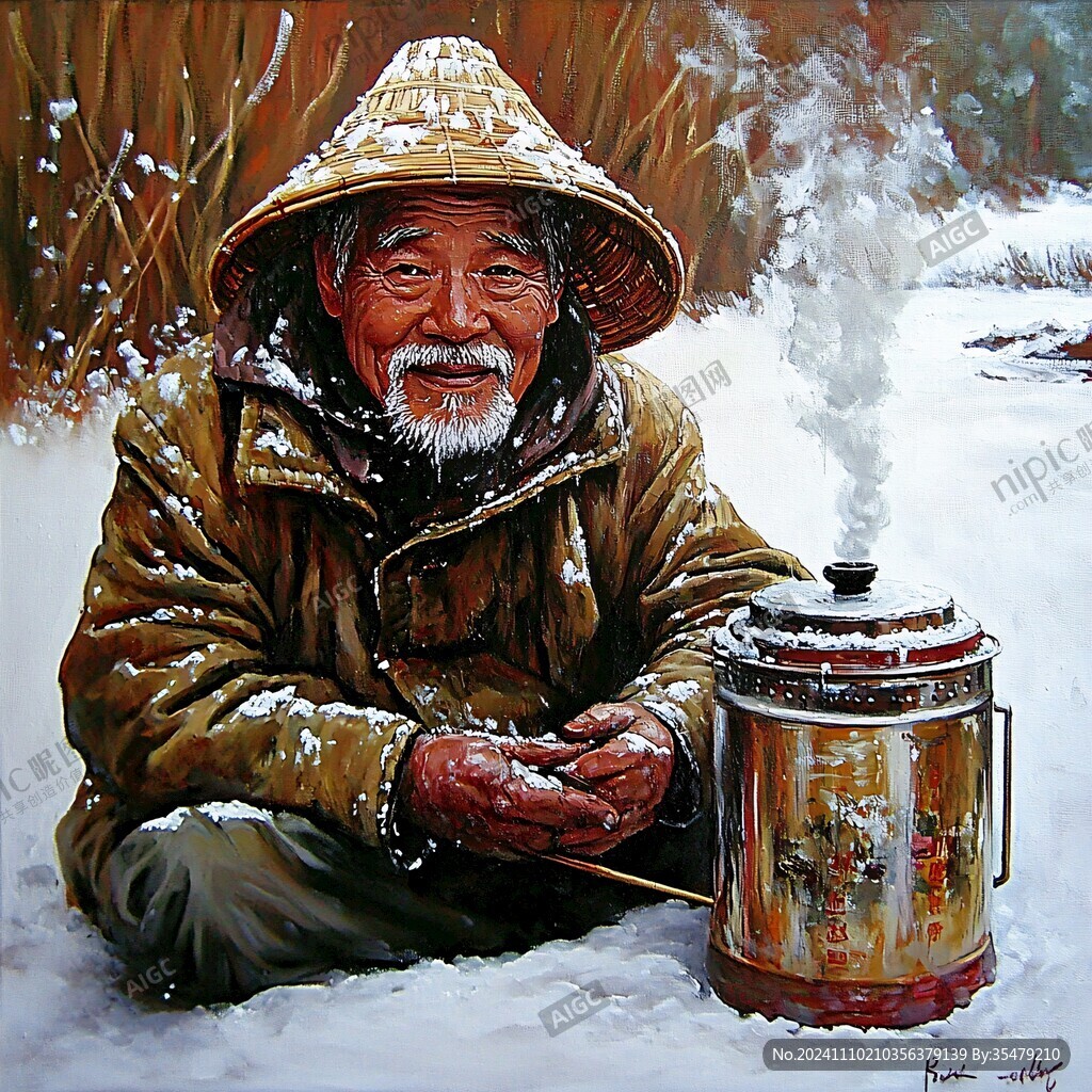 柴火面燈箱畫