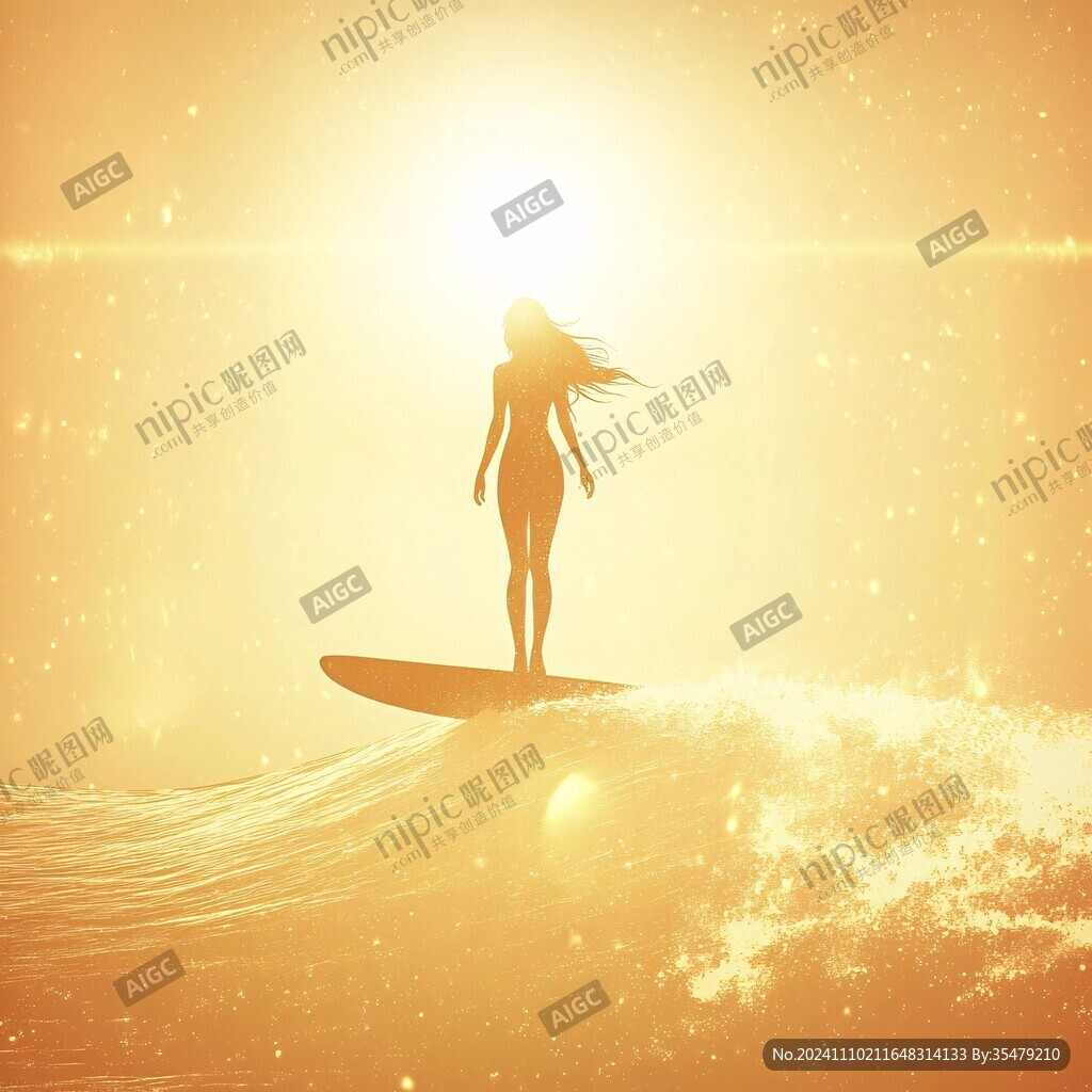 女人沖浪