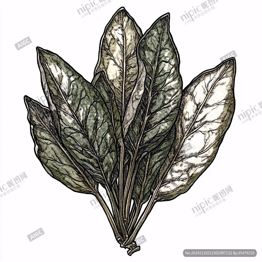 手繪野菠菜