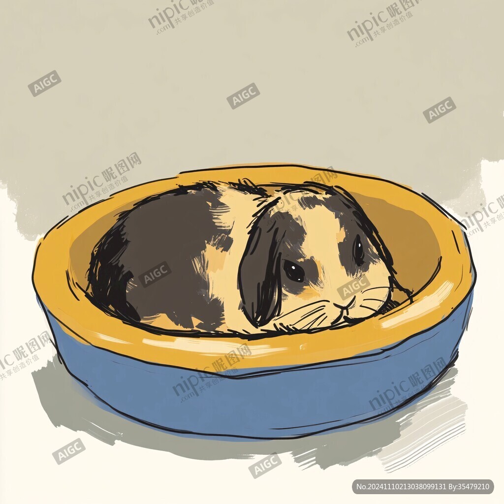 游泳的兔兔