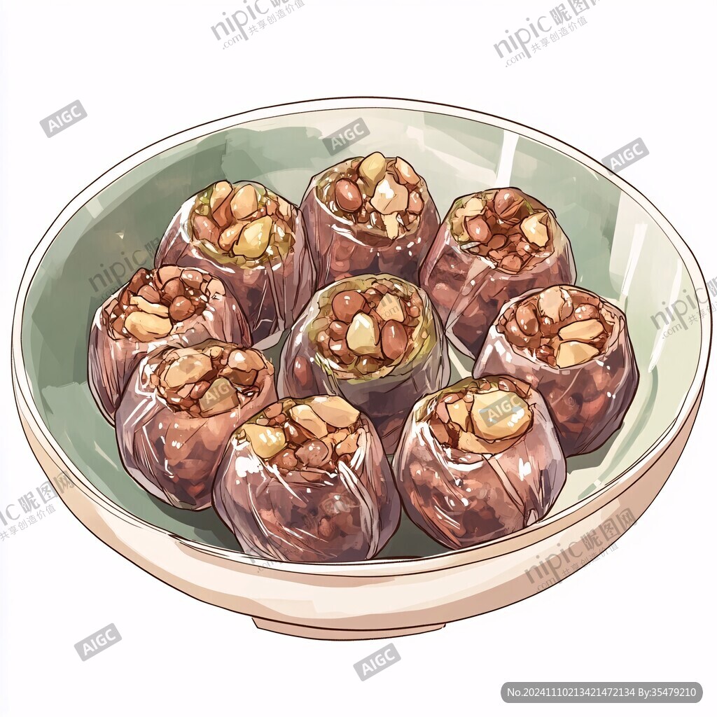 田螺塞肉插畫