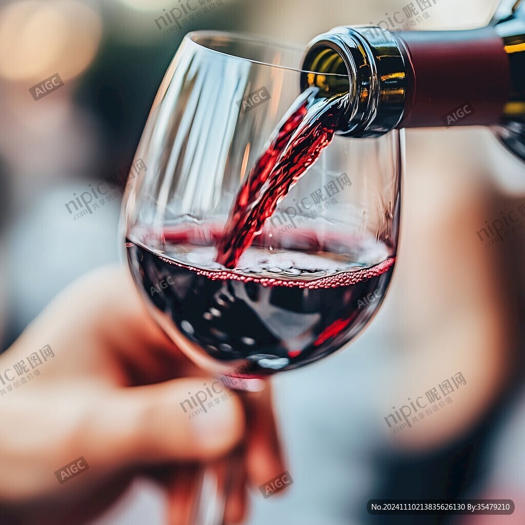 倒紅酒場景圖