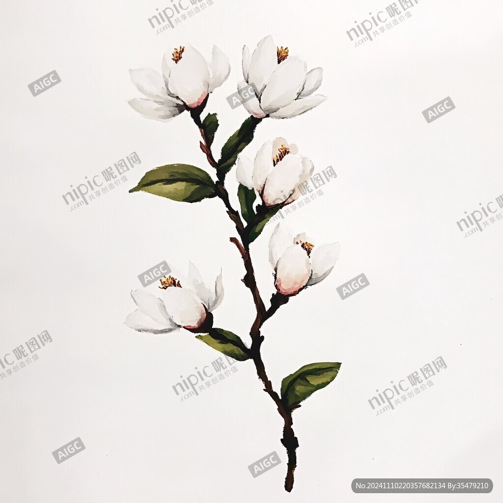 原創手繪玉蘭花