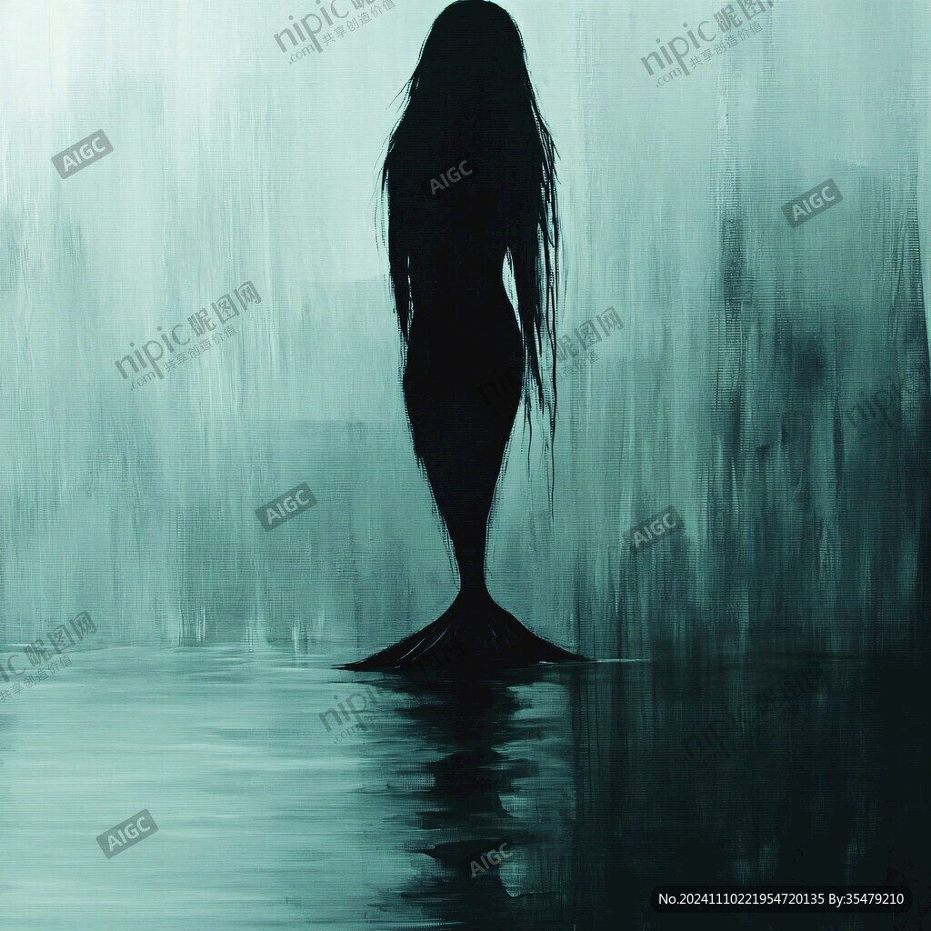 人魚美女背影