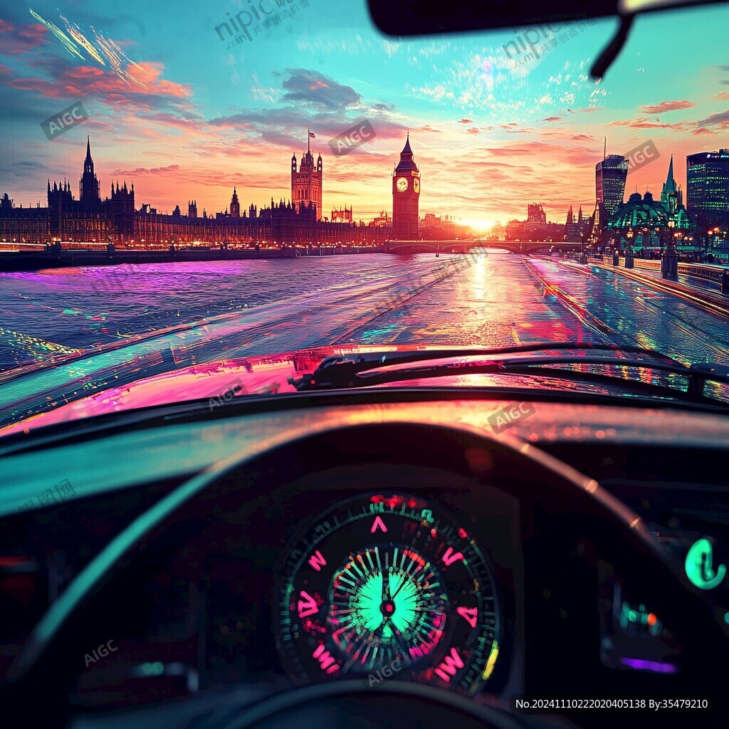 夜晚高速行駛的汽車