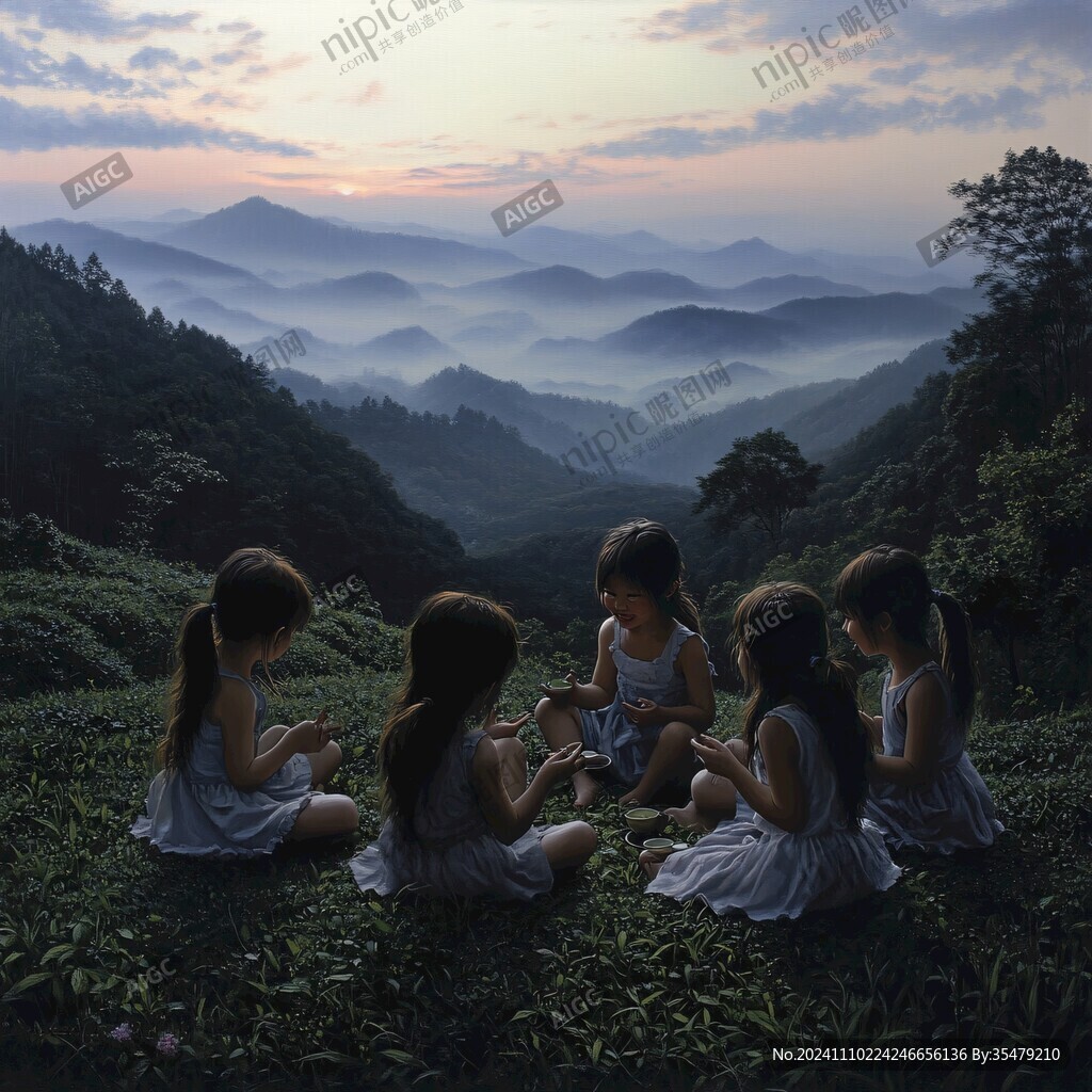 茶山小女孩