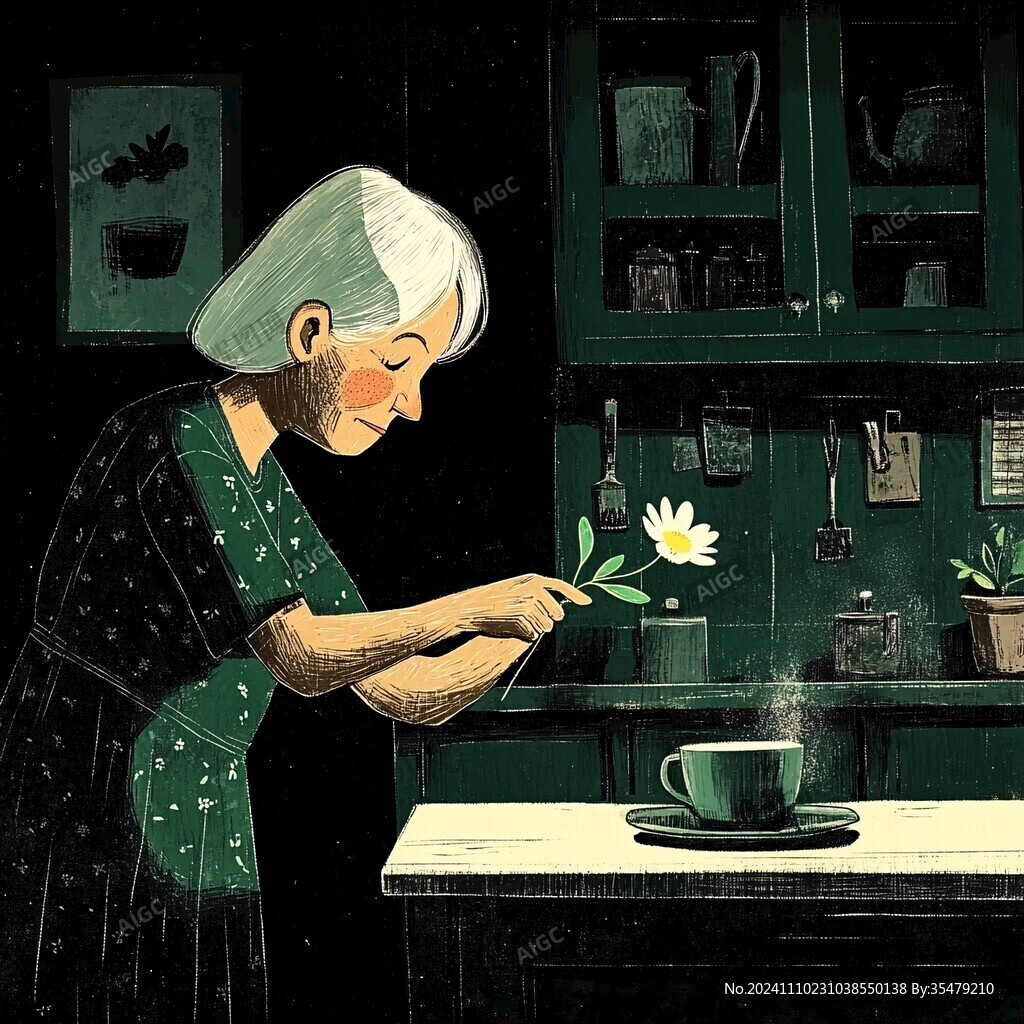 老奶奶插畫