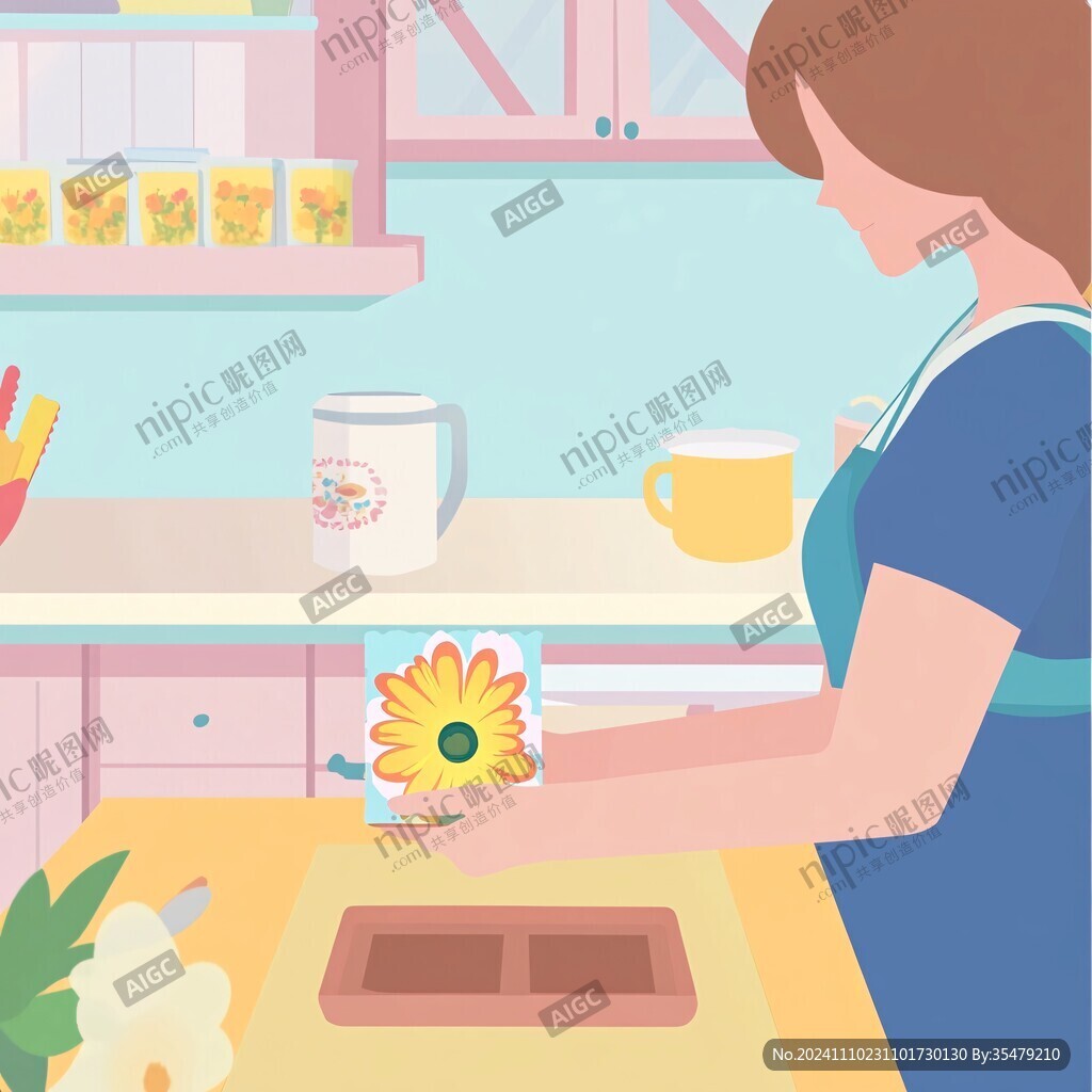 家庭主婦插畫